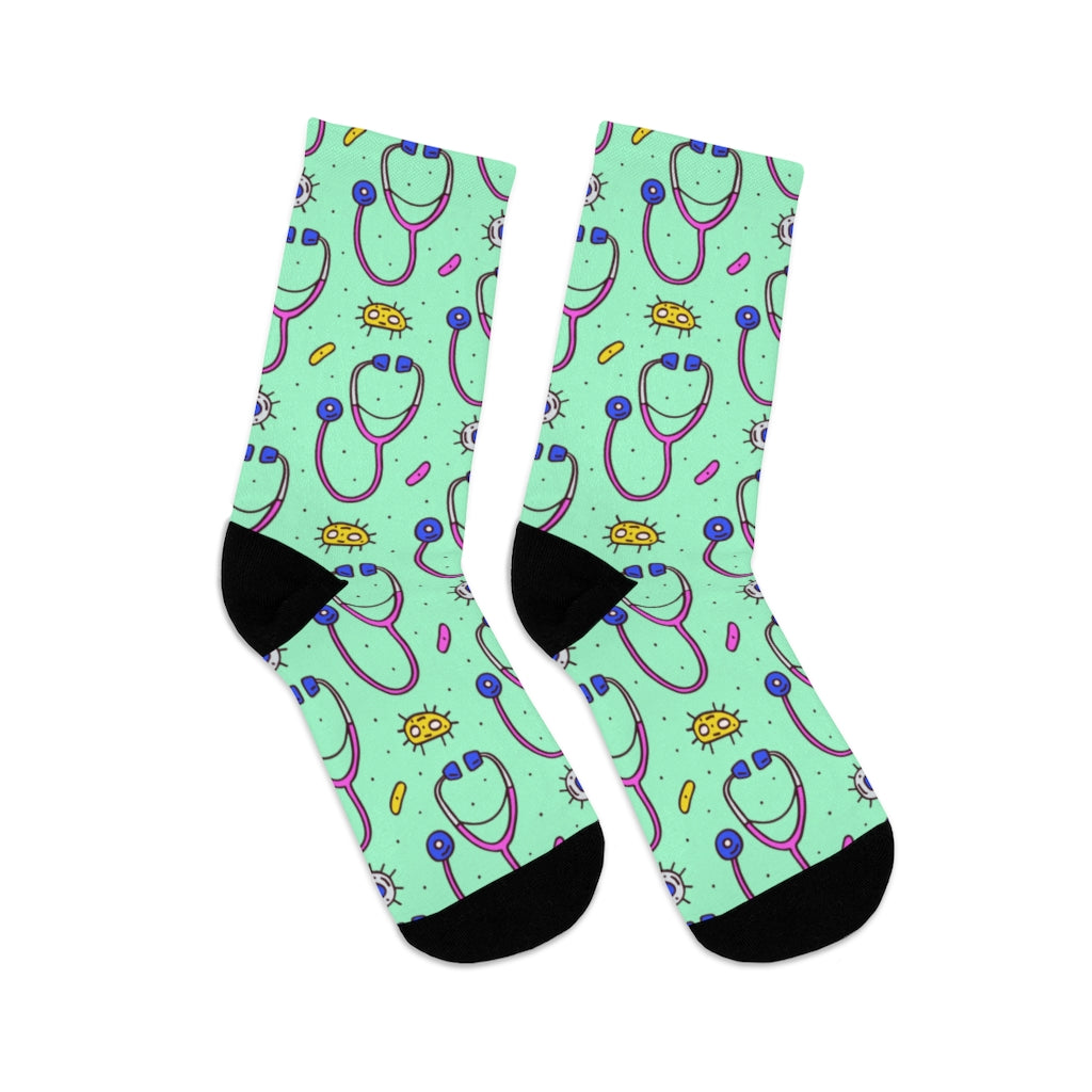 Stethoscope Socks — full pair, unworn