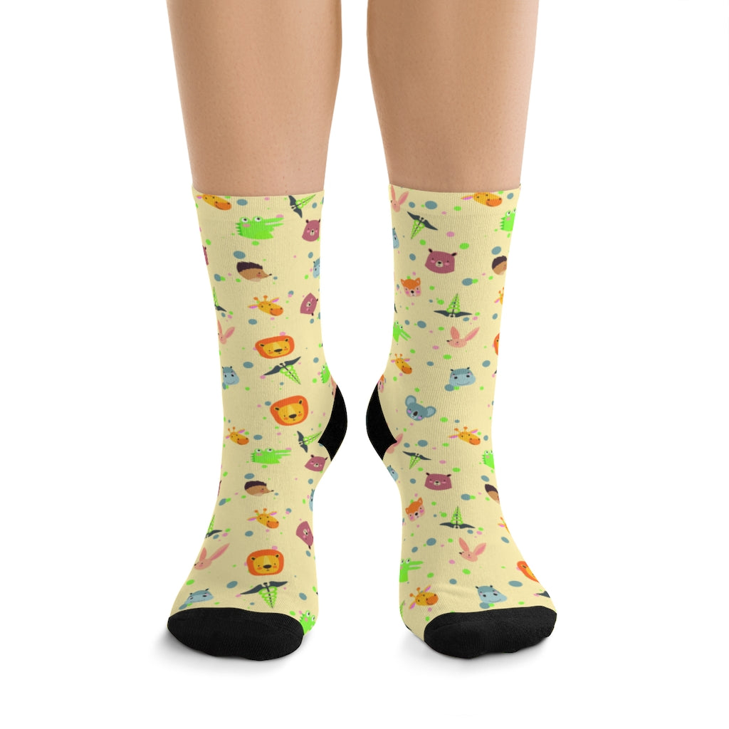 Veterinary Socks — worn, front view
