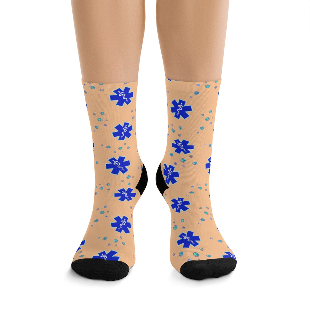 Star Of Life Socks — worn, front view