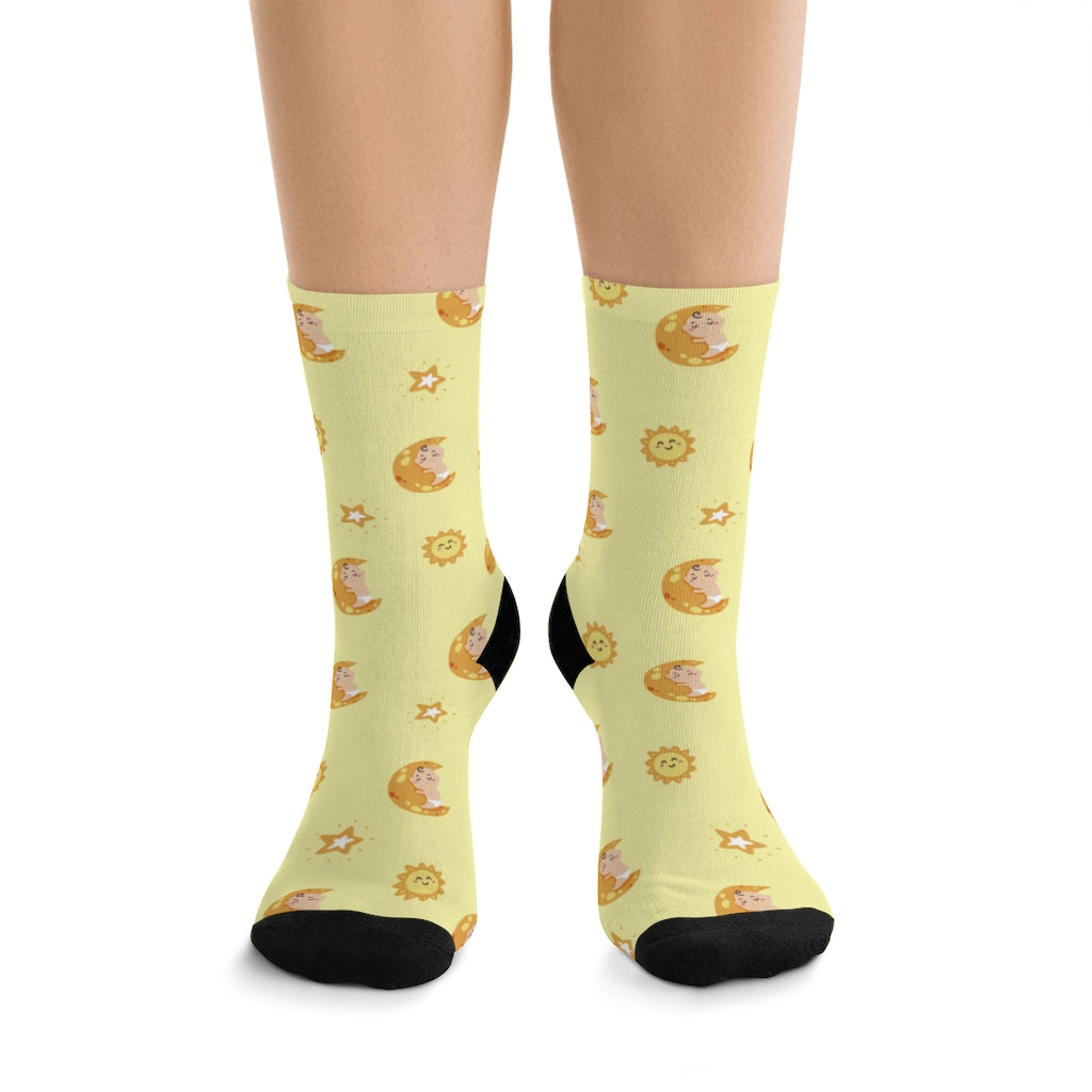 Pediatric Socks — worn, front view