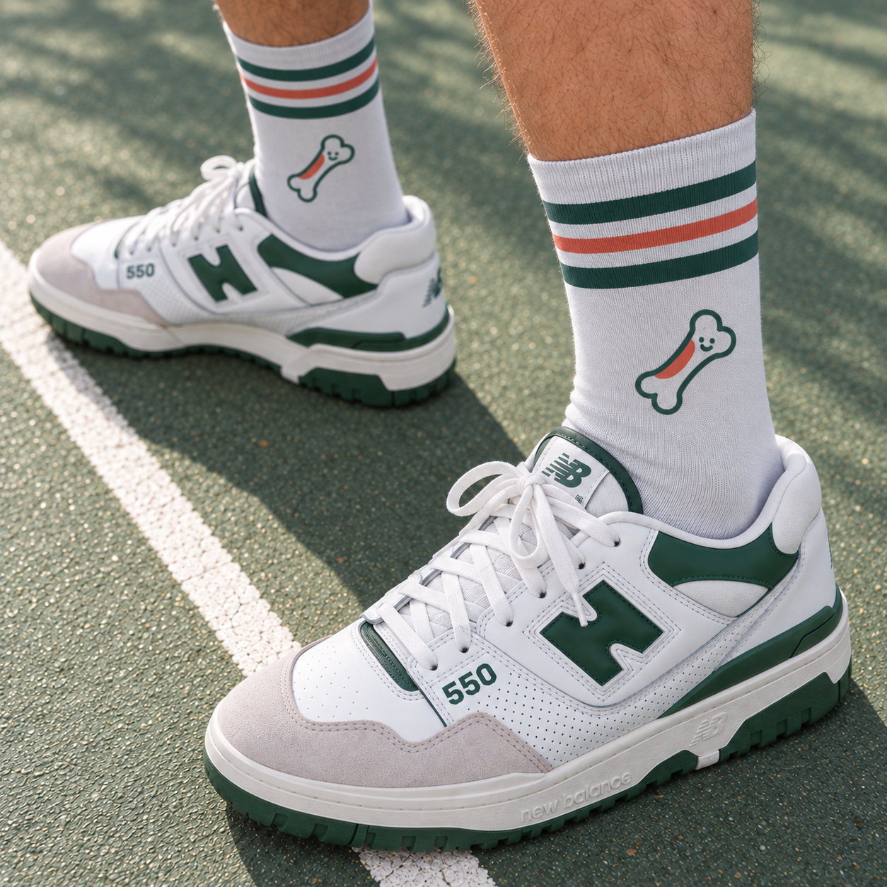 Bone Socks - Club Edition — on foot
