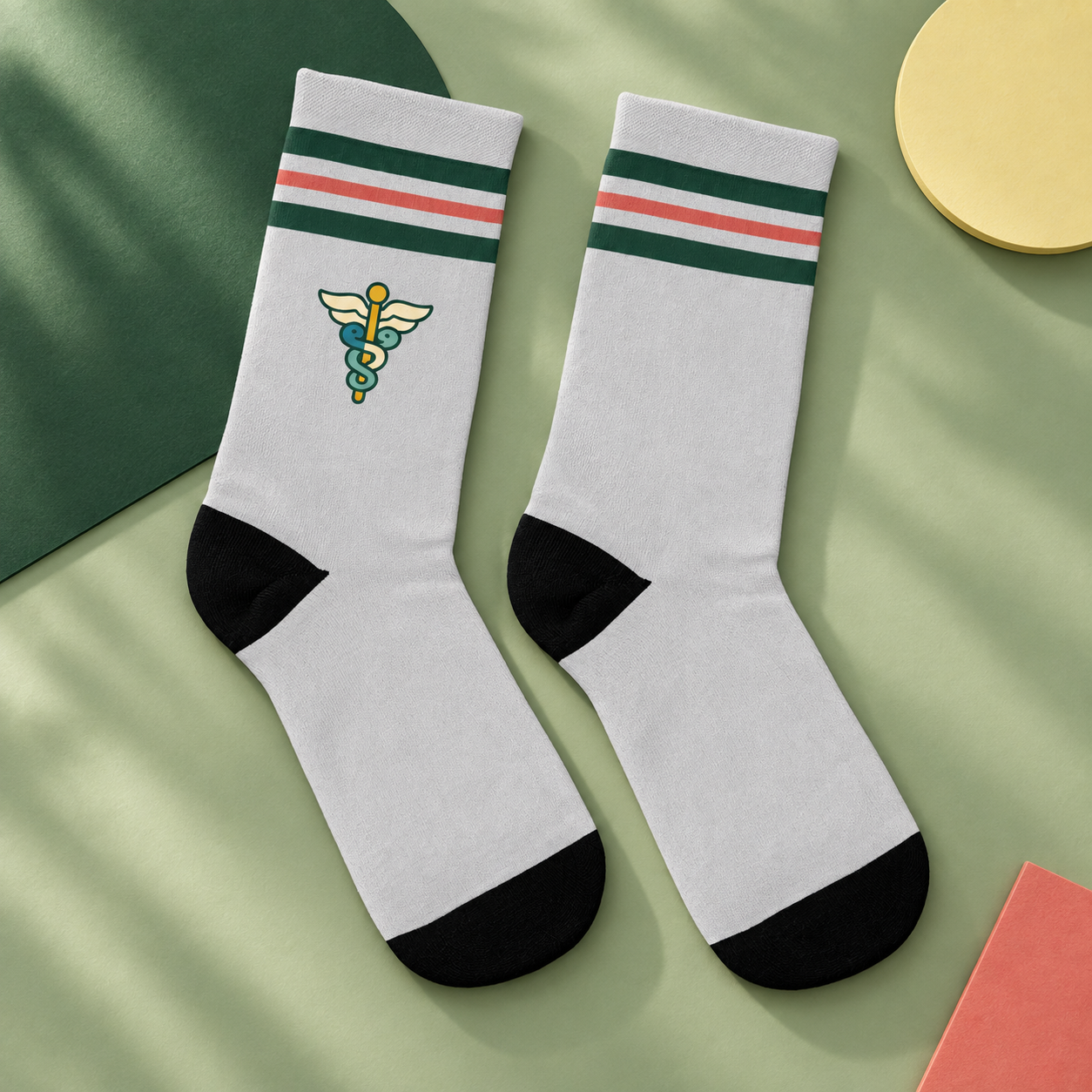 Caduceus Socks - Club Edition — studio view