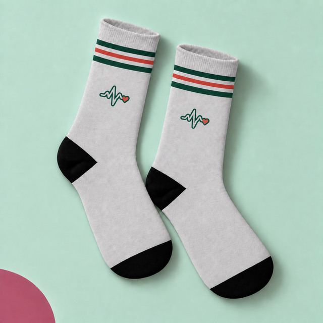 ECG Socks - Club Edition — studio view