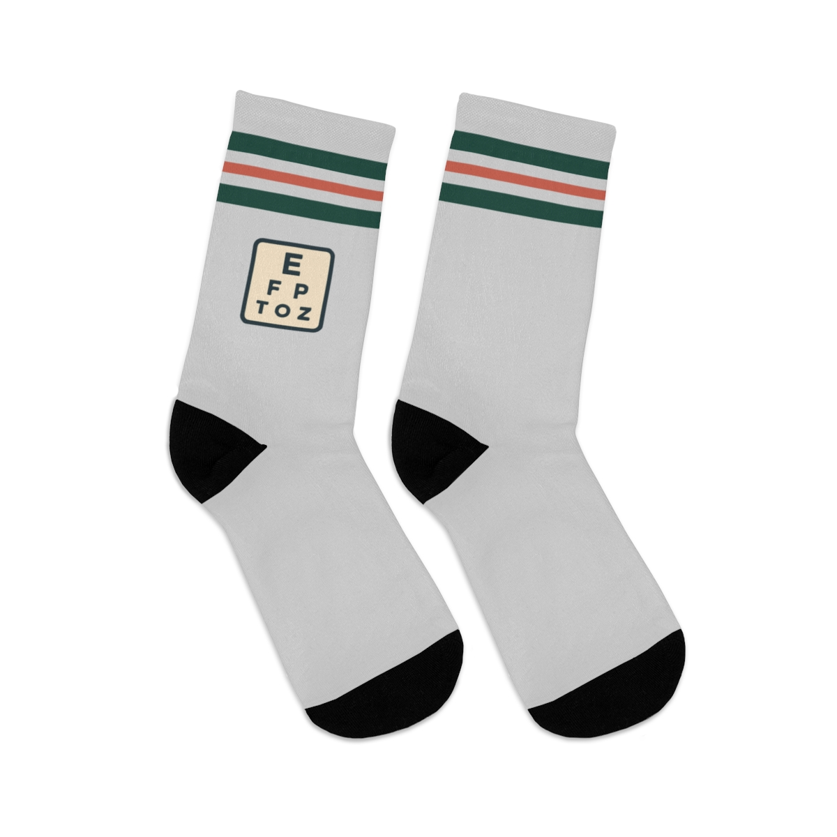 Eye Chart Socks - Club Edition — side detail