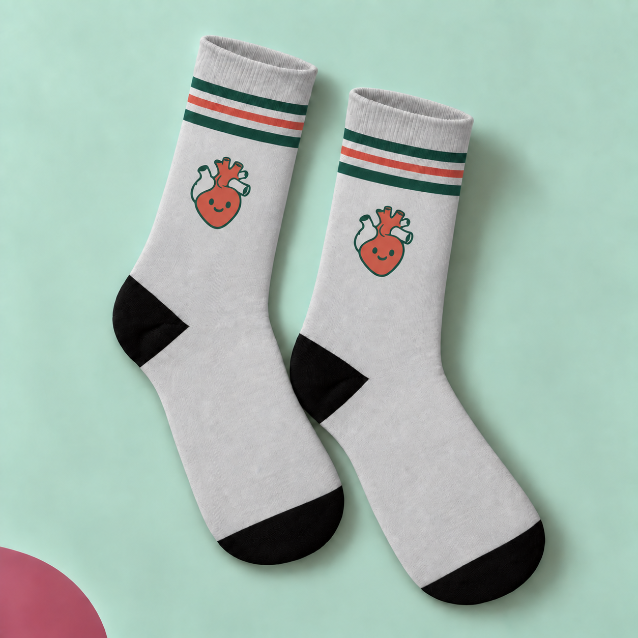 Heart Socks - Club Edition — studio view