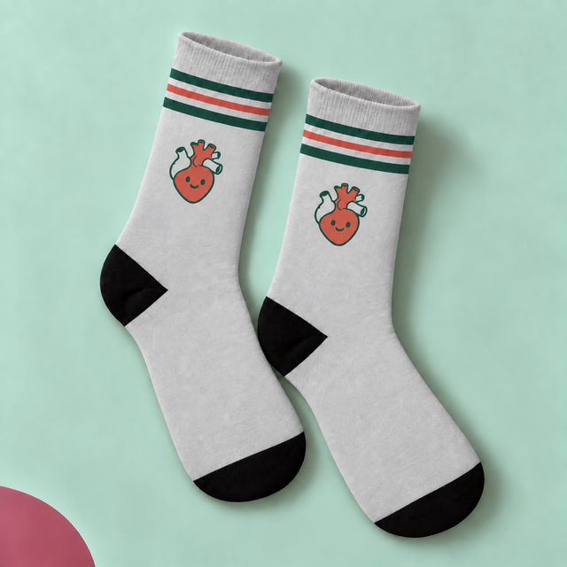 Heart Socks - Club Edition — studio view