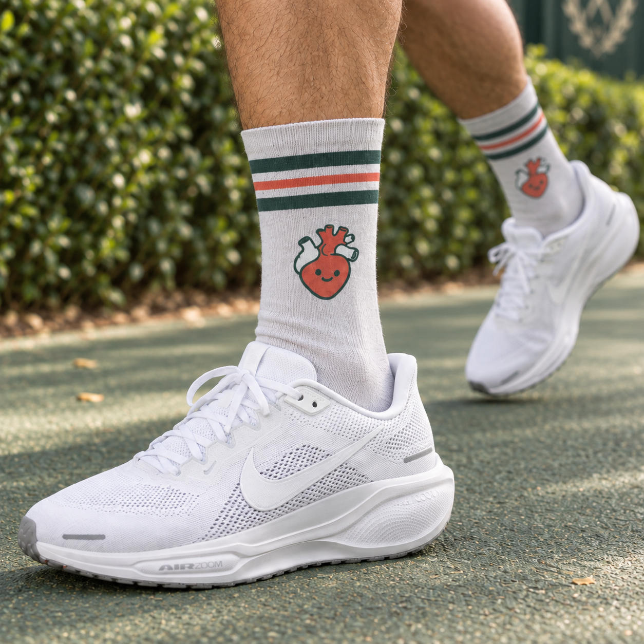 Heart Socks - Club Edition — on foot