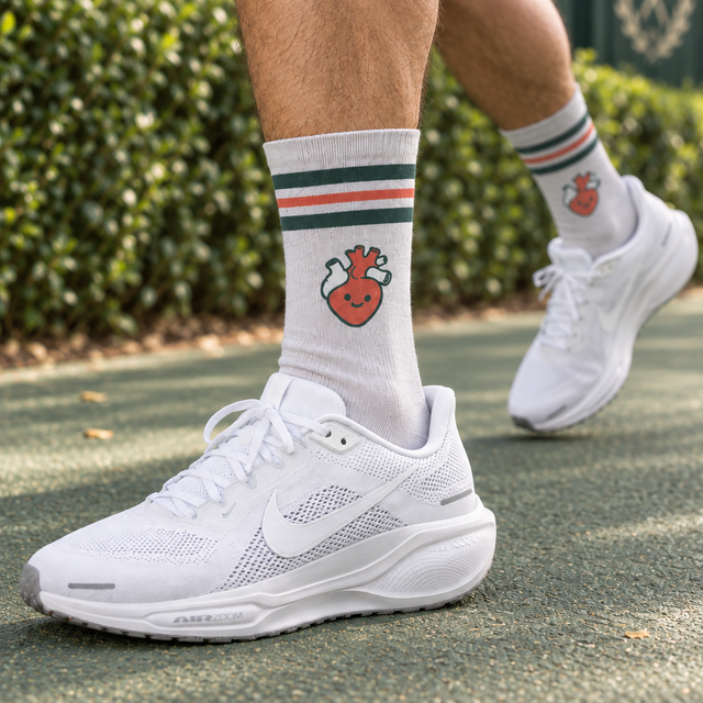 Heart Socks - Club Edition — on foot