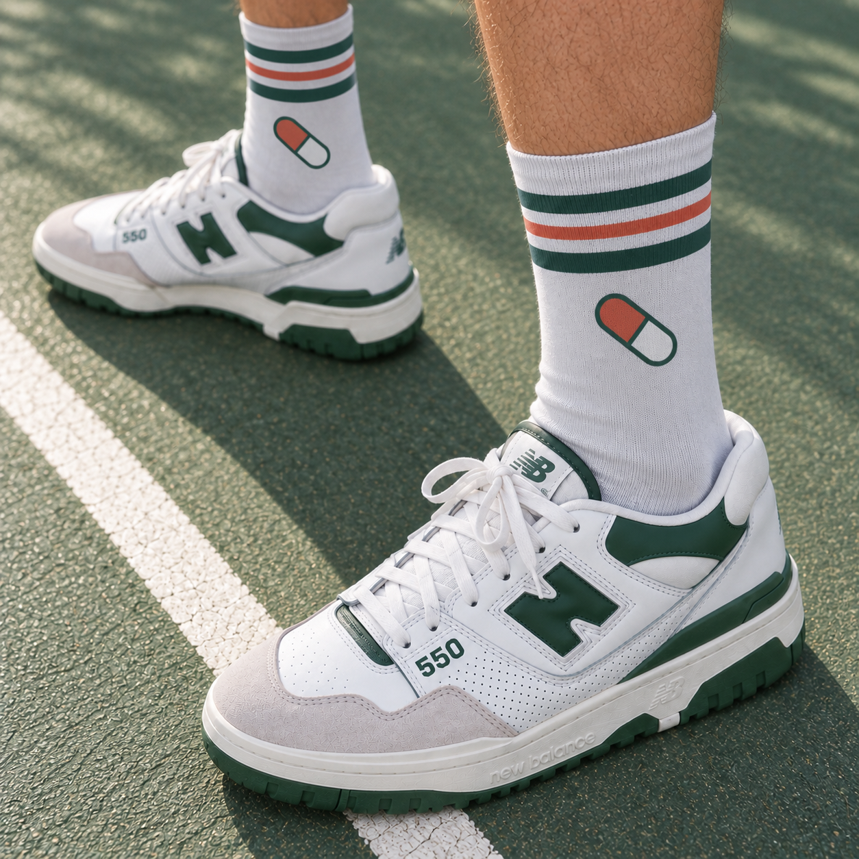 Pill Socks - Club Edition — on foot