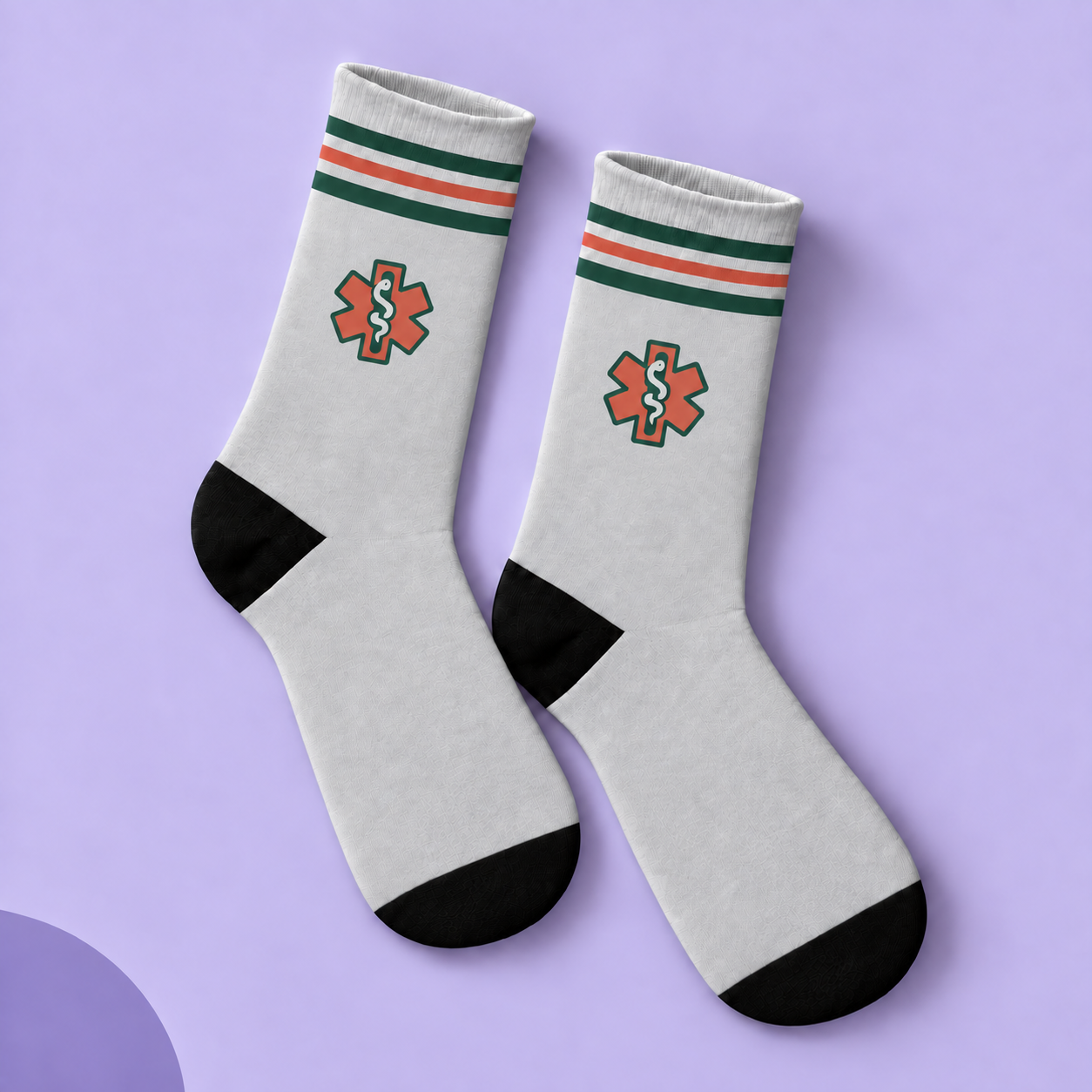 Star Of Life Socks - Club Edition — studio view