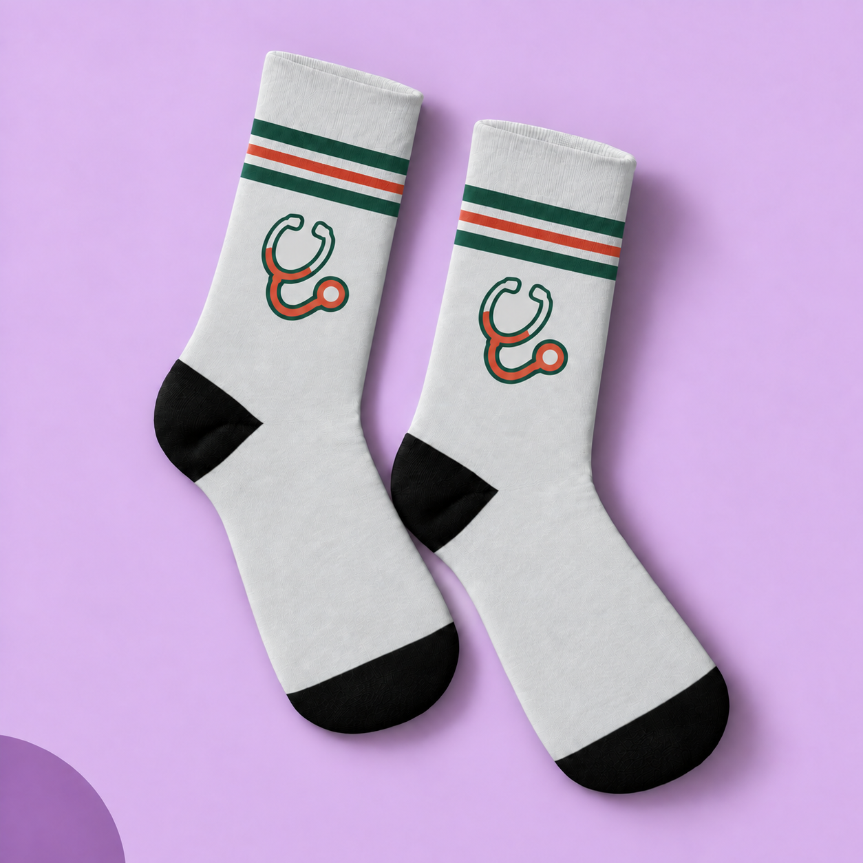 Stethoscope Socks - Club Edition — studio view