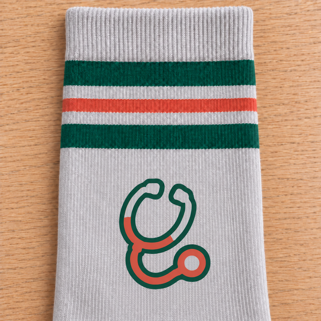 Stethoscope Socks - Club Edition — close-up