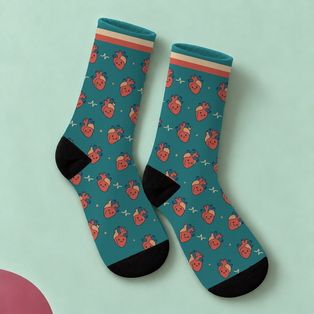 Heart Socks — studio view