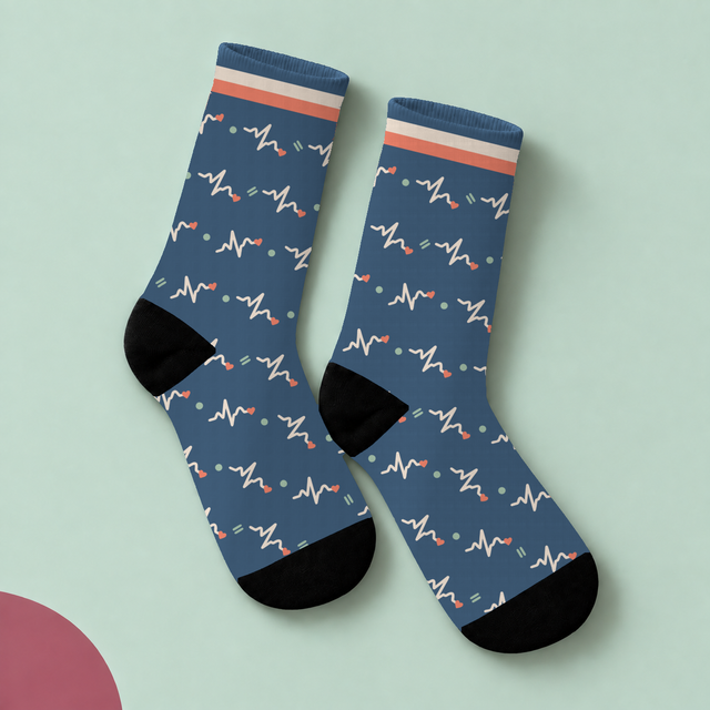 ECG Socks — studio view