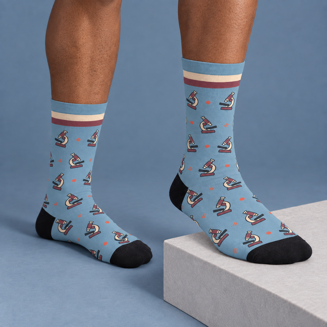 Microscope Socks — on foot