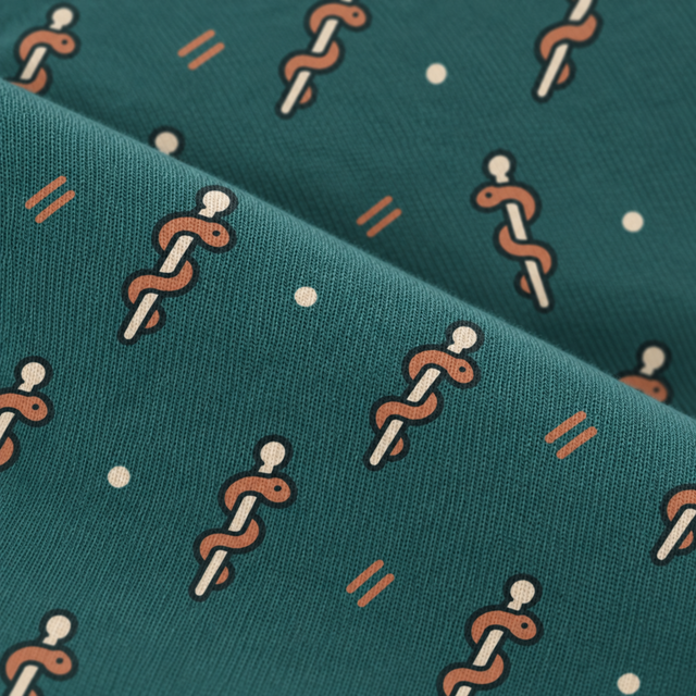 Rod of Asclepius Socks — close-up