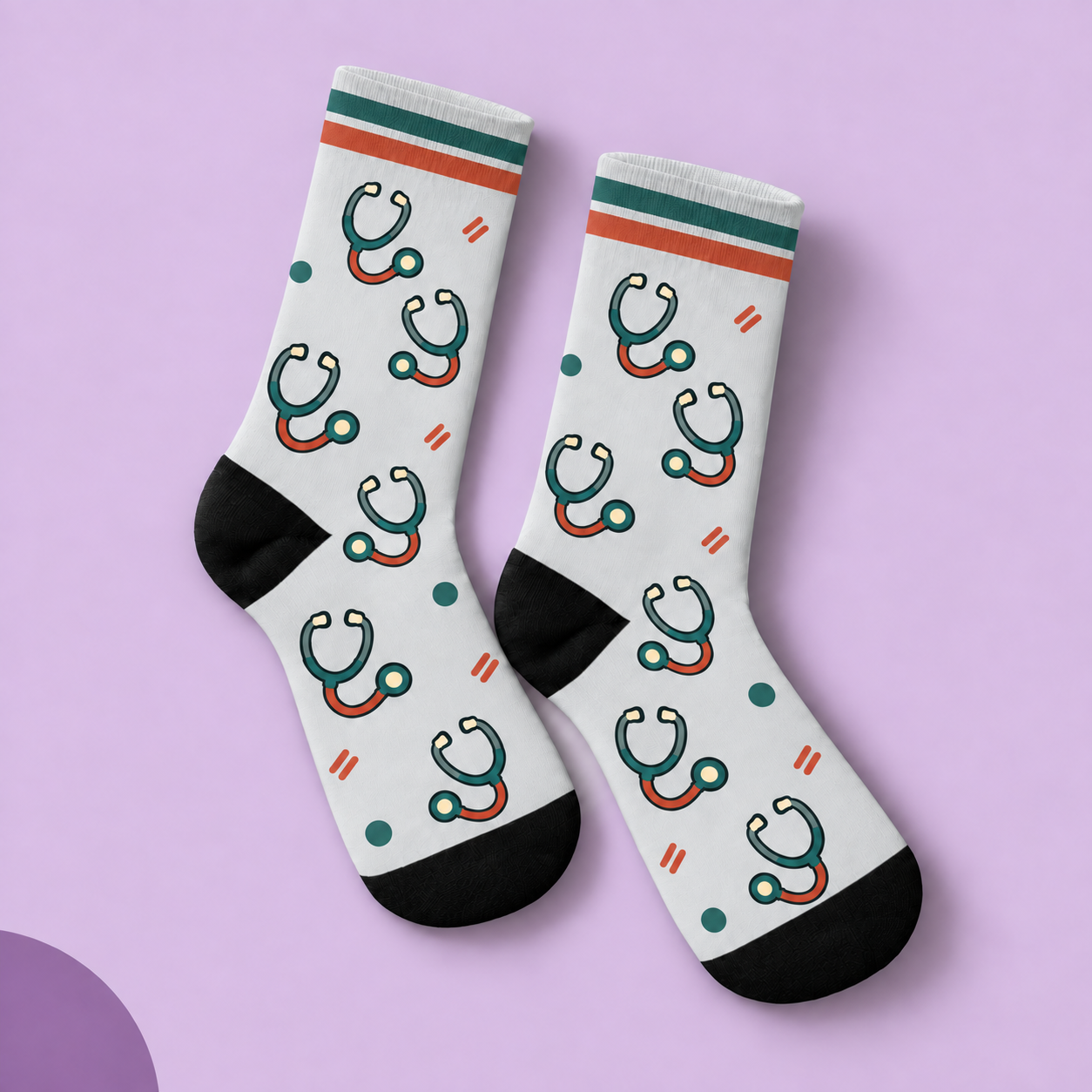 Stethoscope Socks — studio view