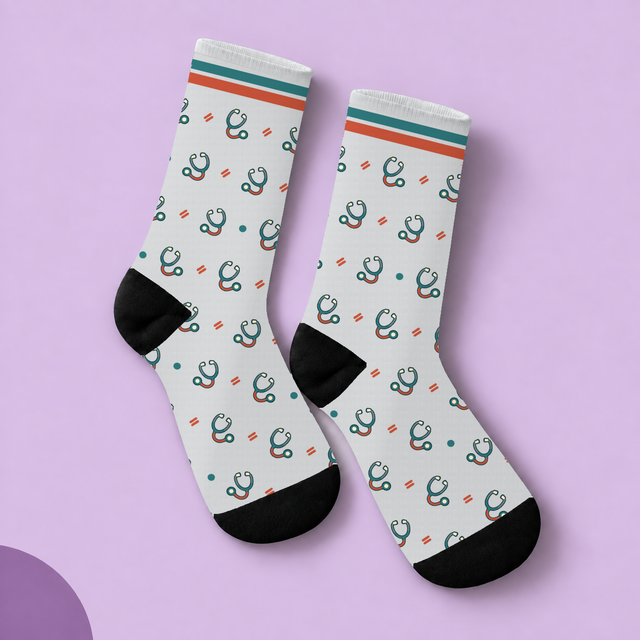 Stethoscope Socks — studio view