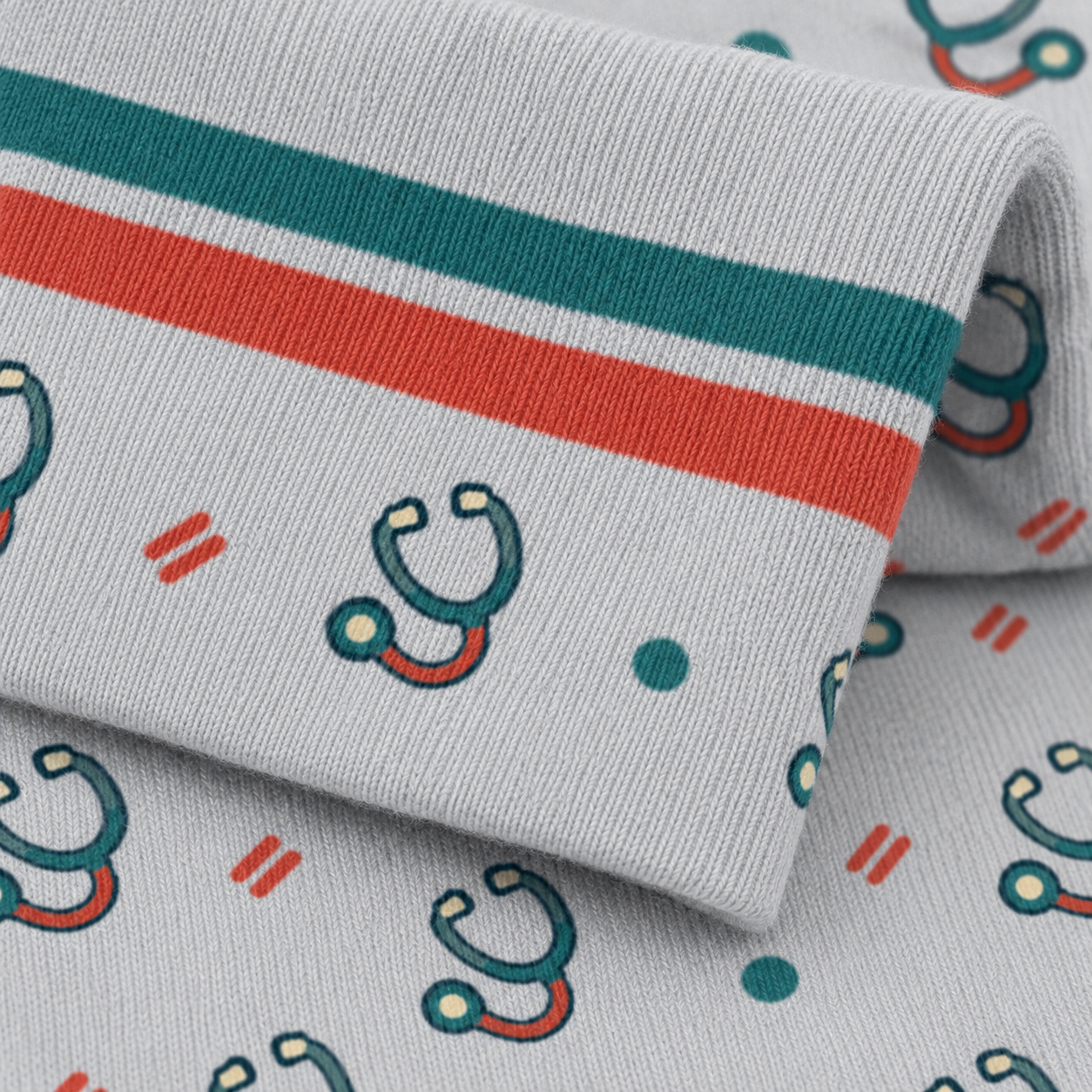 Stethoscope Socks — close-up