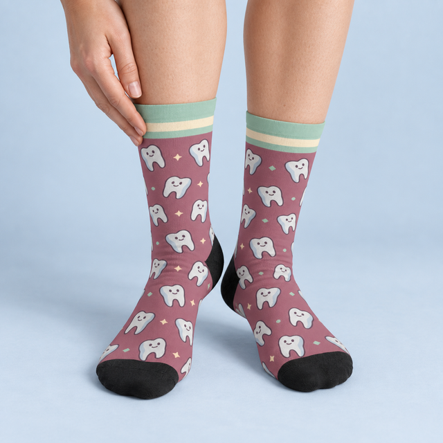 Tooth Socks — on foot