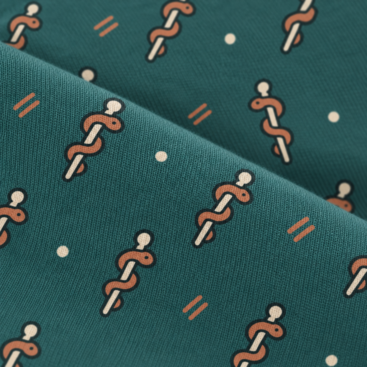 Rod of Asclepius Socks — close-up